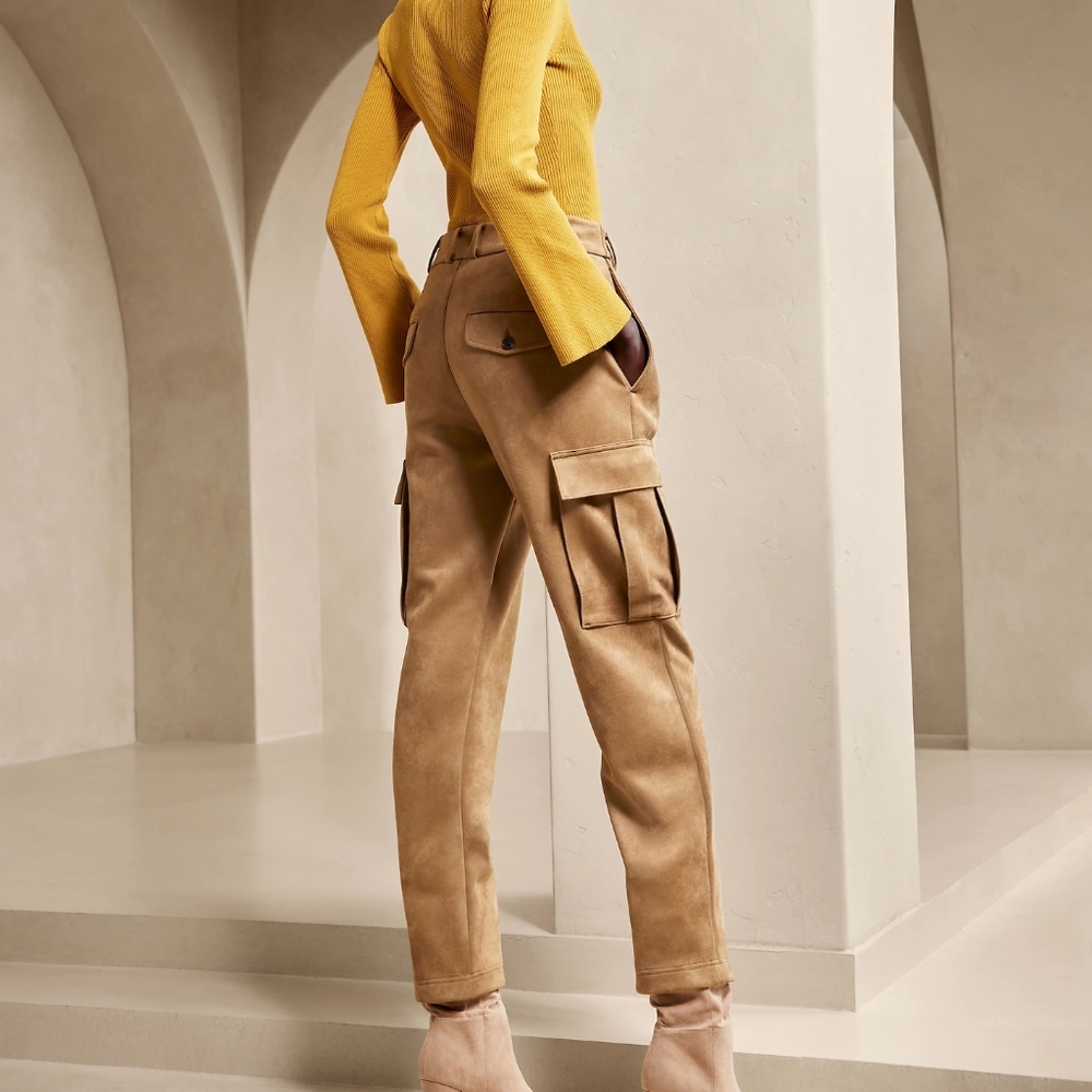Gorgeous Vegan Suede Cargo Pants